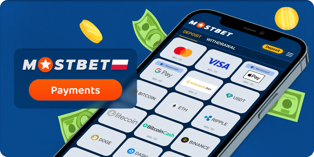 Metody płatności dostępne dla Polaków w serwisie Mostbet